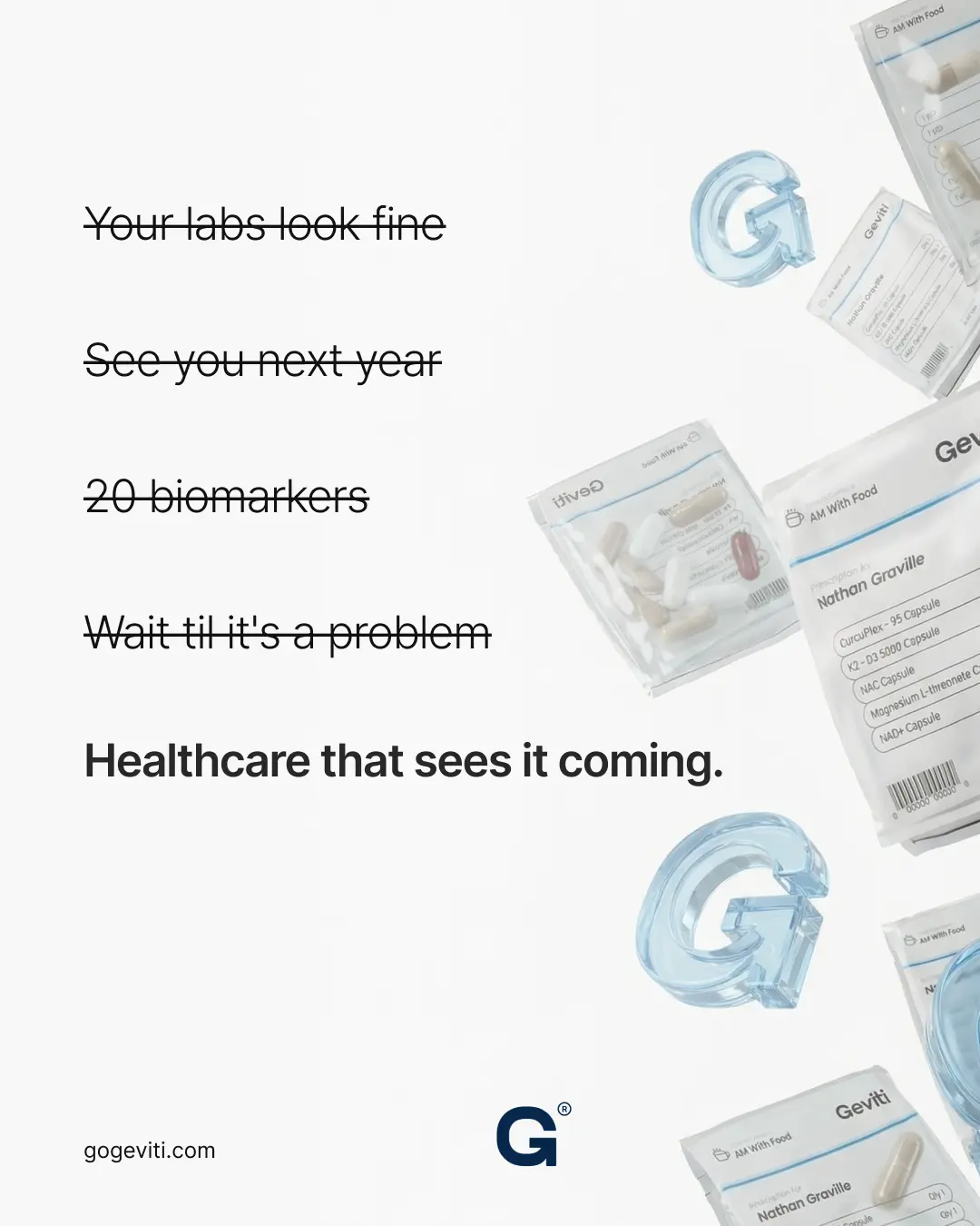 Healthcare that sees it coming - Geviti campaign