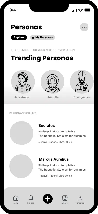 Inkling personas selection screen